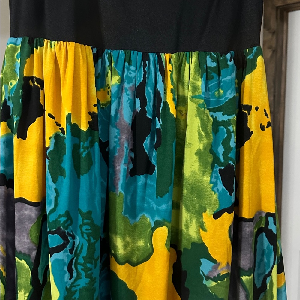 Grace Elements Black And Multicolor Abstract Maxi… - image 2